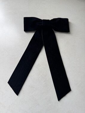 J. Crew Black Velvet Bow